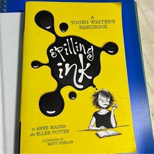Spilled Ink: A Young Writers Handbook by Anne Mazer & Ellen Potter w Blank Book